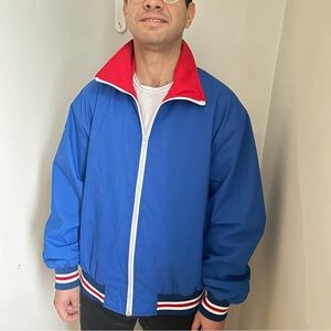Vintage Capital Sports Windbreaker – Royal Blue – Size L – Made in Canada
